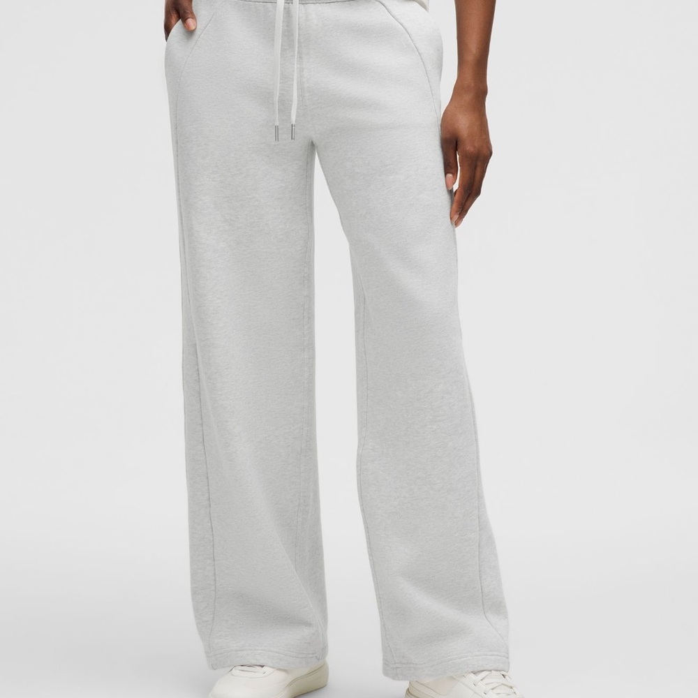 lululemon athletica Wide-Leg Drawstring Pants in Light Gray